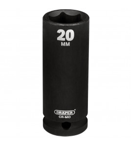 Draper Hi-TORQ® Deep Impact Socket, 1/2 Sq. Dr., 20mm