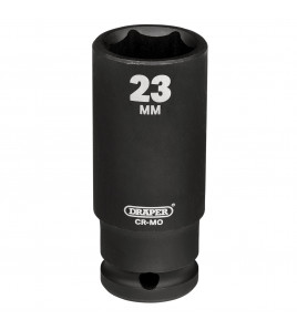 Draper Hi-TORQ® Deep Impact Socket, 1/2 Sq. Dr., 23mm
