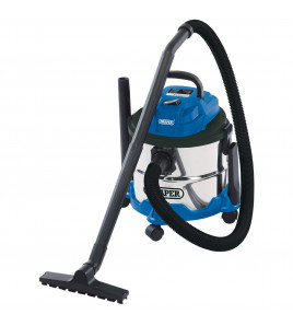 230V Wet and Dry Vacuum Cleaner with Stainless Steel Tank, 15L, 1250W