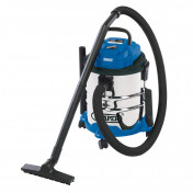 230V Wet and Dry Vacuum Cleaner with Stainless Steel Tank, 20L, 1250W