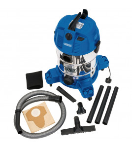 230V Wet and Dry Vacuum Cleaner with Stainless Steel Tank, 30L, 1600W