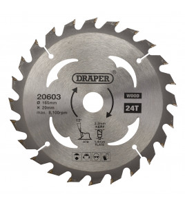 TCT Circular Saw Blade for Wood, 165 x 20mm, 24T
