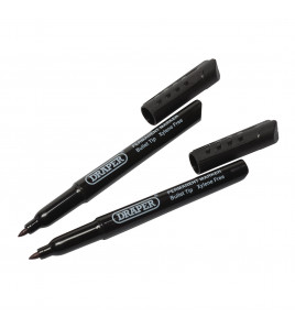 Marker Pens, Black (Pack of 2)