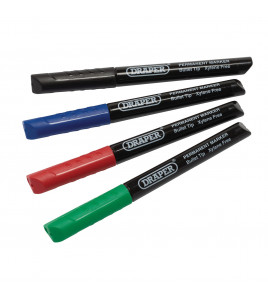 Marker Pens, Multicoloured (Pack of 4)