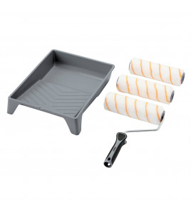 Medium Pile Polyester Paint Roller Set with Soft Grip (5 Piece)