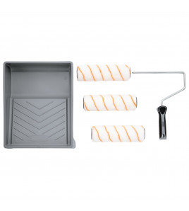 Medium Pile Polyester Paint Roller Set with Soft Grip (5 Piece)