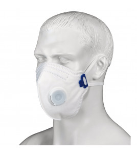 FPP3 NR Vertical Fold Flat Face Masks with Valve (Pack of 10)