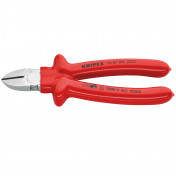 KNIPEX 70 07 180 Diagonal Cutter with dipped insulation, VDE-tested chrome-plated, 180mm