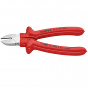 KNIPEX 70 07 180 Diagonal Cutter with dipped insulation, VDE-tested chrome-plated, 180mm