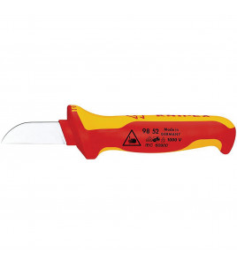 KNIPEX 98 52 VDE Cable Knife with Multi-Component Handle, 190mm