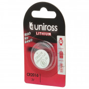 Uniross Lithium Coin Cell CR2016 Battery