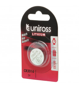 Uniross Lithium Coin Cell CR2016 Battery