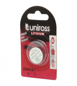 Uniross Lithium Coin Cell CR2016 Battery