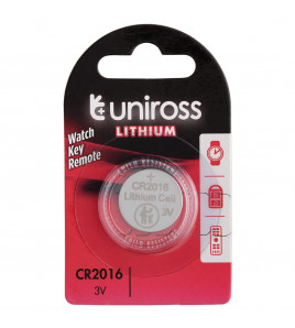 Uniross Lithium Coin Cell CR2016 Battery