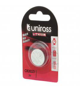 Uniross Lithium Coin Cell CR2025 Battery