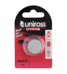 Uniross Lithium Coin Cell CR2025 Battery