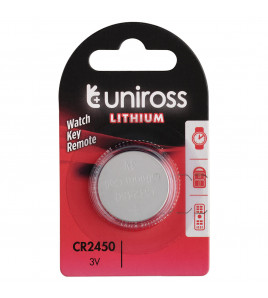 Uniross Lithium Coin Cell CR2450 Battery