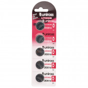 Uniross Lithium Coin Cell CR2016 Batteries (Pack of 5)
