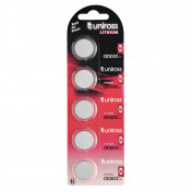 Uniross Lithium Coin Cell CR2032 Batteries (Pack of 5)