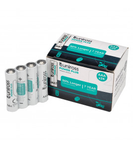Uniross LR03 AAA Power Plus Alkaline Batteries (Pack of 24)