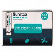 Uniross LR03 AAA Power Plus Alkaline Batteries (Pack of 24)