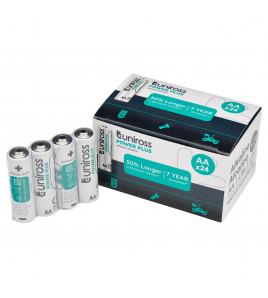 Uniross LR6 AA Power Plus Alkaline Batteries (Pack of 24)