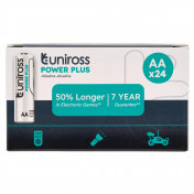 Uniross LR6 AA Power Plus Alkaline Batteries (Pack of 24)