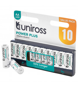 Uniross LR6 AA Power Plus Alkaline Batteries (Pack of 10)