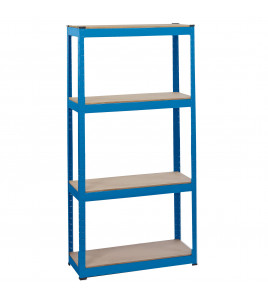 Steel Shelving Unit, 4 Shelves, L760 x W300 x H1520mm