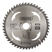 TCT Circular Saw Blade for Wood, 210 x 30mm, 48T