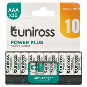 Uniross LR03 AAA Power Plus Alkaline Batteries (Pack of 10)