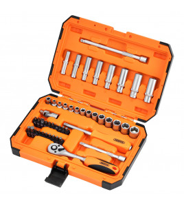 HI-TORQ® 6 Point Socket Set, 1/4 (47 Piece)