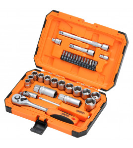 HI-TORQ® 6 Point Socket Set, 1/4 and 3/8 (34 Piece)