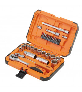 HI-TORQ® 6 Point Socket Set, 1/4 and 3/8 (34 Piece)