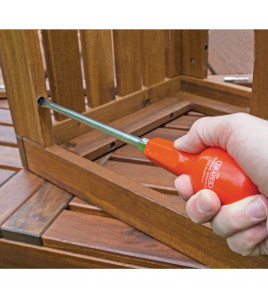 Plain Slot Flared Tip Long Pattern Cabinet Pattern Screwdriver, 9.5 x 250mm (Sold Loose) - Discontinued