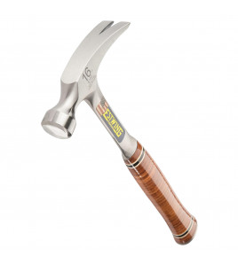 Estwing E16S Straight Claw Hammer with Leather Grip, 16oz/448g