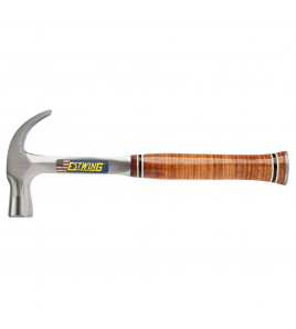 Estwing E24C Curved Claw English Pattern Hammer with Leather Grip, 24oz/672g