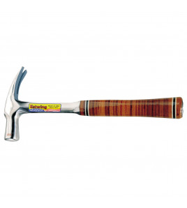 Estwing E24S Straight Claw English Pattern Hammer with Leather Grip, 24oz/672g