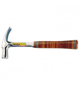 Estwing E24S Straight Claw English Pattern Hammer with Leather Grip, 24oz/672g
