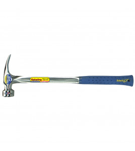 Estwing E3/25S BIG BLUE Smooth Face Straight Framing Hammer, 25oz/700g, 18