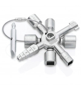 KNIPEX 00 11 01 TwinKey® Control Cabinet Key for Standard Cabinets and Shut-off Systems, 92mm