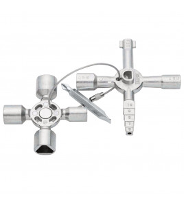 KNIPEX 00 11 01 TwinKey® Control Cabinet Key for Standard Cabinets and Shut-off Systems, 92mm