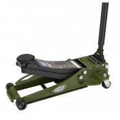 Draper Expert Professional Low Profile Fast Lift Garage Trolley Jack, 3 Tonne, Green