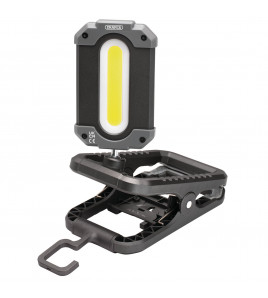 COB LED Rechargeable Work Light and Power Bank with Clamp, 10W, 1000 Lumens, USB-C Cable Supplied