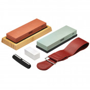 Whetstone Sharpening Stone Set with Non-Slip Base and Angle Guide, 400/1000/3000/8000 Grit