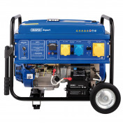 Draper Expert Petrol Generator with Wheels, 5000W
