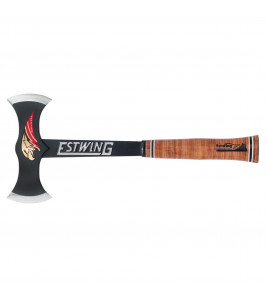 Estwing EDBA Black Eagle Double Bit Axe with Leather Grip, 17