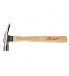 Estwing EMRW16S Sure Strike Straight Claw Hammer with Hickory Handle, 16oz/448g