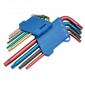 Draper TX-STAR® Security Coloured Hex. Key Set (9 Piece)