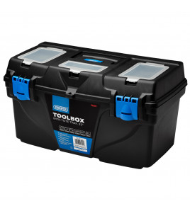 Plastic Toolbox with Tote Tray, 22